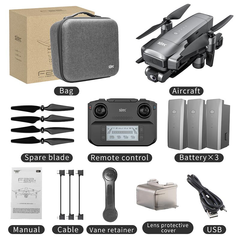 SJRC F22S PRO 2-Axis Gimbal 4K RC Drone Brushless Quadcopter