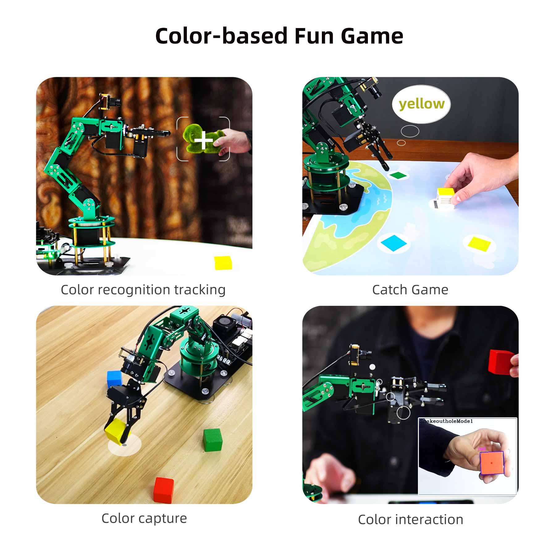 Yahboom DOFBOT AI Vision Robotic Arm ROS STEM Education Python Programming Robot for Raspberry Pi 4B 8GB/4GB