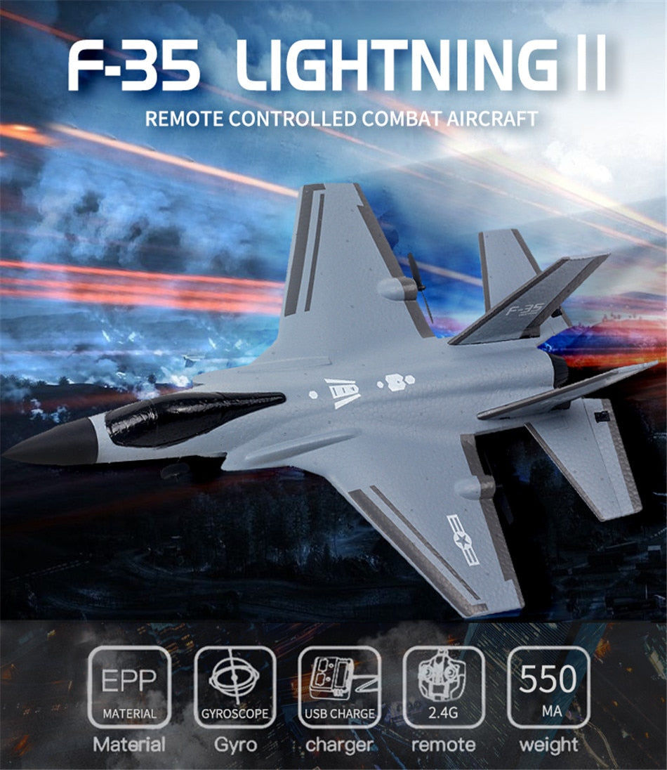 RC Plane F35 Fighter 4CH EPP RC Airplane 315mm Wingspan RTF Glider Toys