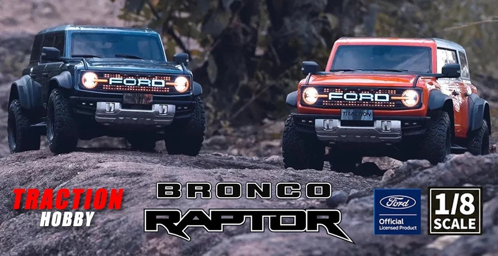 Traction Hobby KM Ford Bronco Raptor 1/8 Brushless Review: Scale Detail Meets Trail Capability