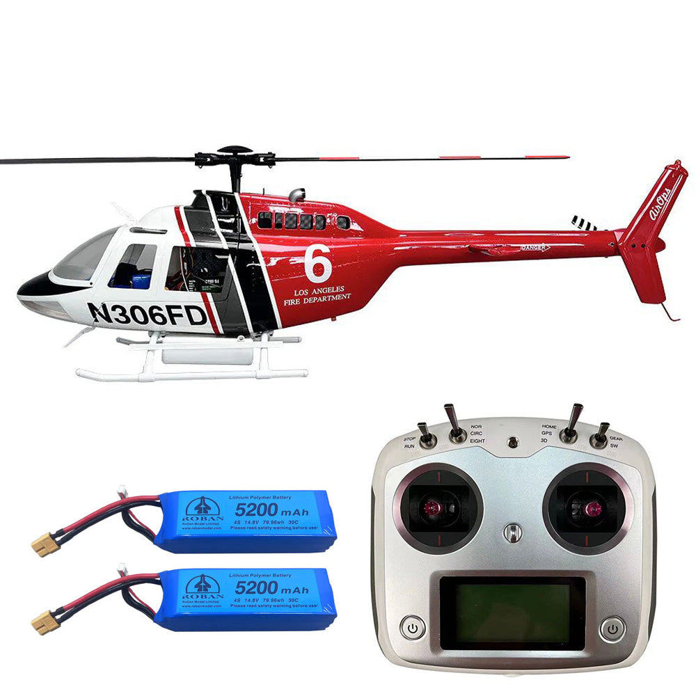 ROBAN 470 Bell-206 RC Helicopter GPS Mode PNP/RTF Version LED Lighting System with Water Tank