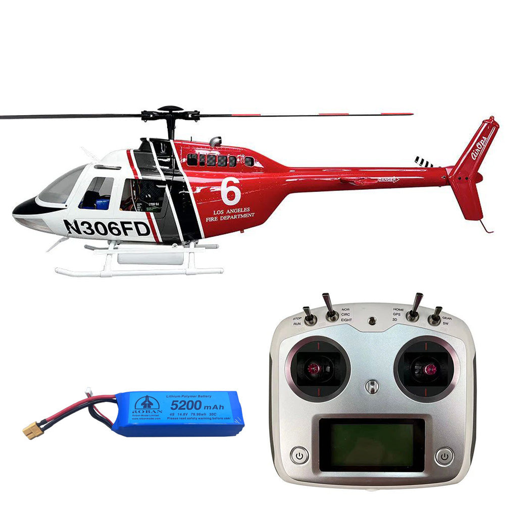 ROBAN 470 Bell-206 RC Helicopter GPS Mode PNP/RTF Version LED Lighting System with Water Tank