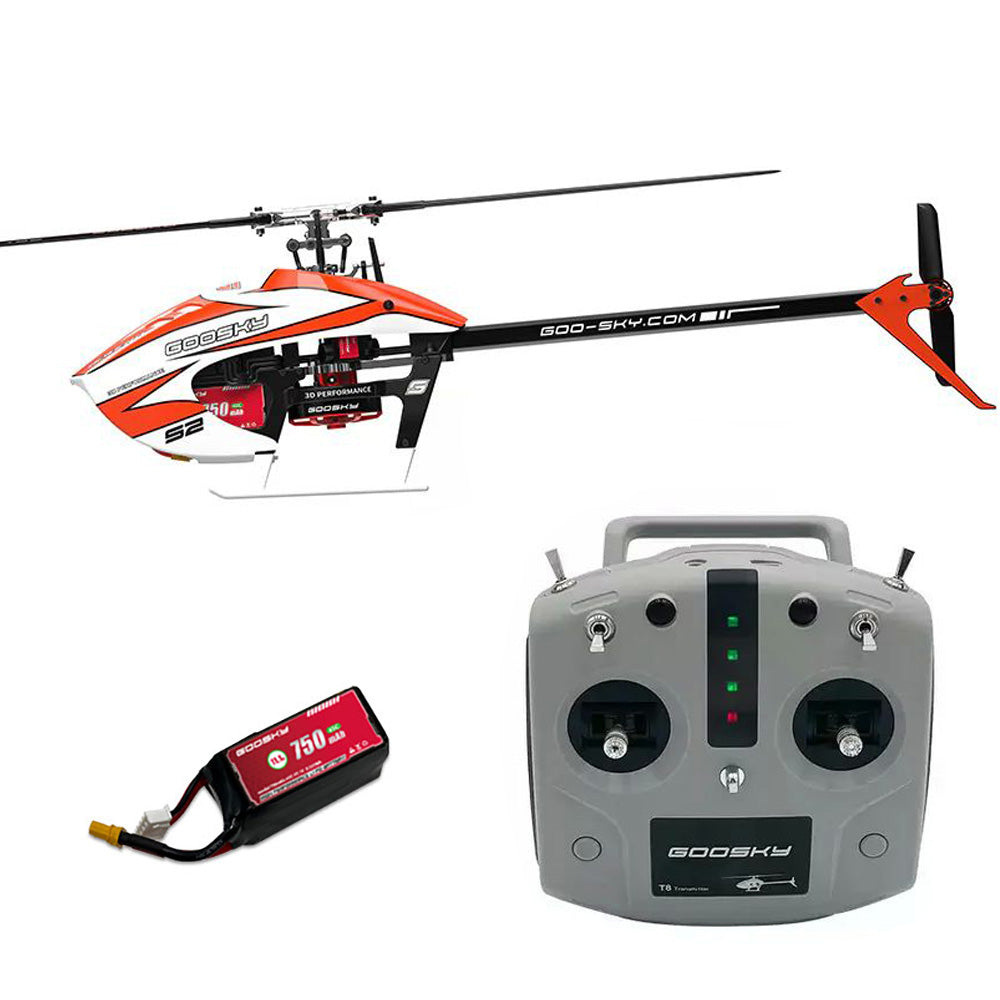 GOOSKY S2 Max RC Helicopter 6CH 3D Flybarless Dual Brushless Motor Direct-Drive BNF/RTF Helicopter