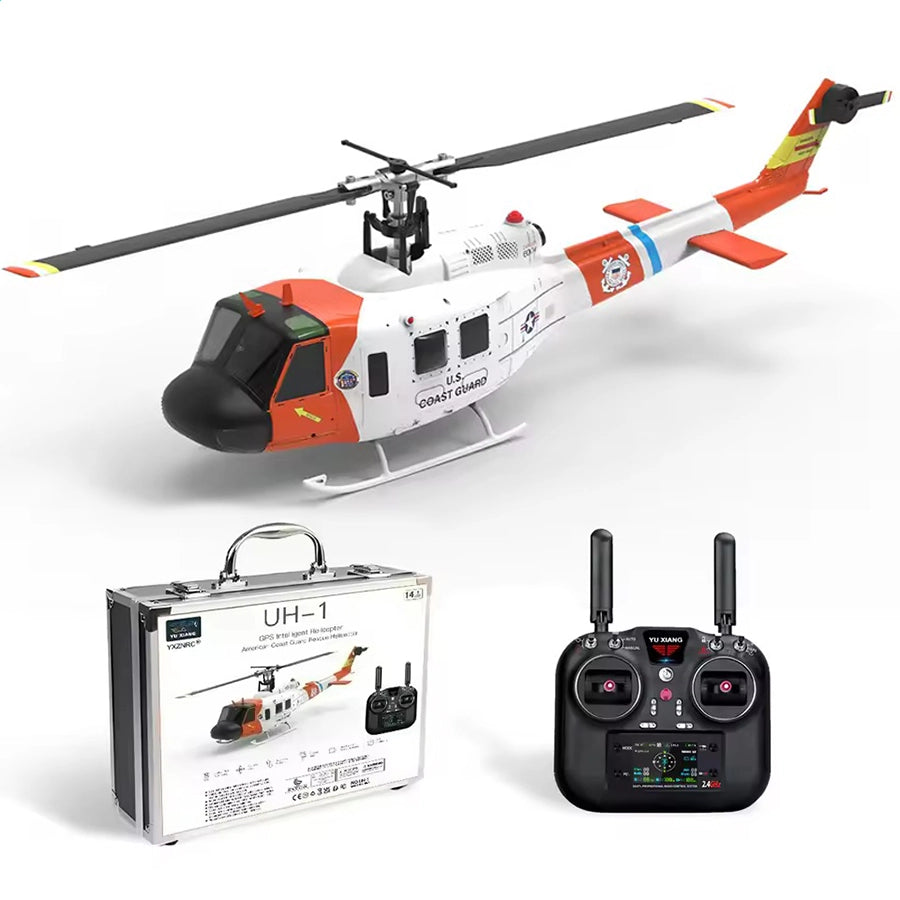 YUXIANG F07H Huey UH-1D RC Helicopter NAVY Rescue Scale GPS Optical Flow Positioning Intelligent Altitude Hold Helicopter