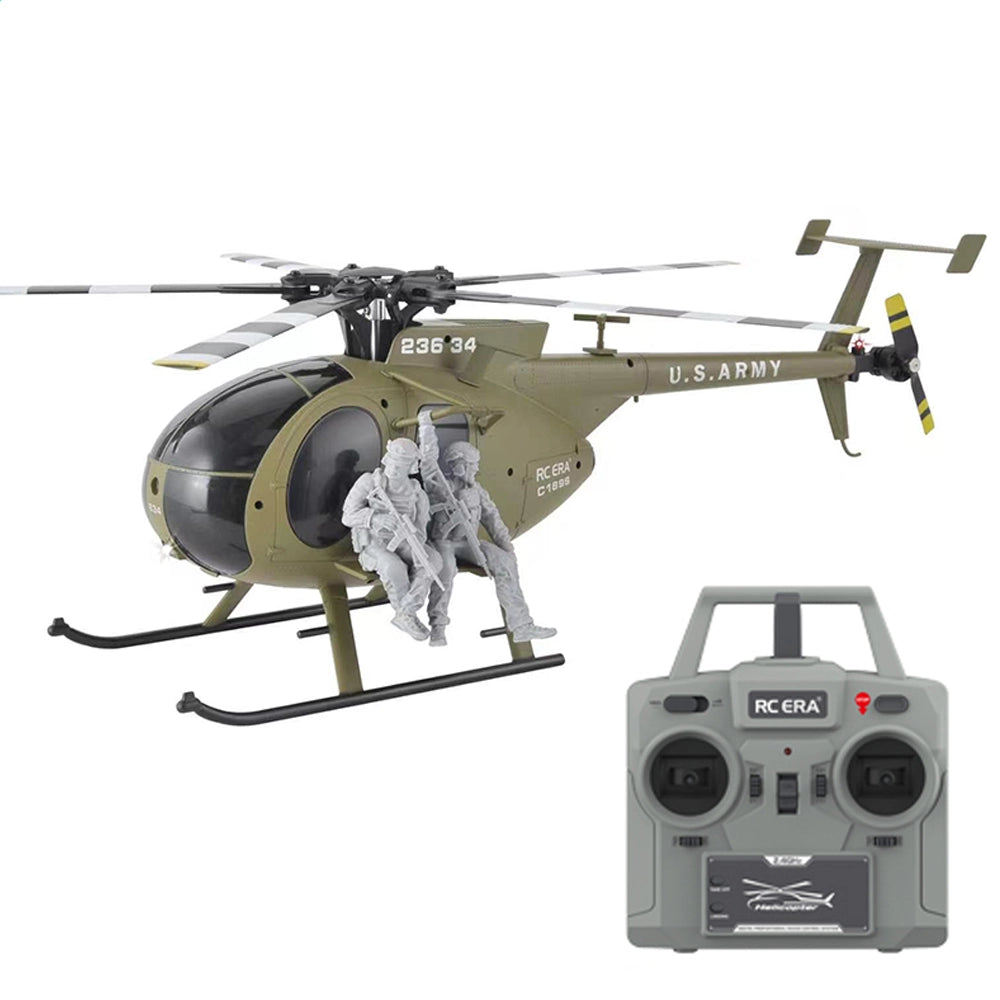 RCERA C189S MD500 Bird RC Helicopter 1:28 Dual Brushless Optical Flow Positioning Pneumatic High Helicopter