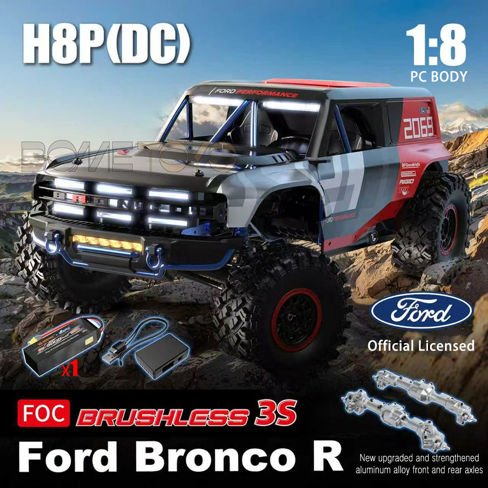 MJX Hyper Go H8P 1/8 RC Car Ford Bronco Baja 1000R Official Licensed RC Truck Model