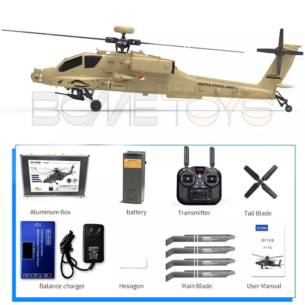 YUXIANG F11H Apache RC Helicopter GPS Altitude Hold Optical Flow Positioning Radar Brushless 3D Stunt Intelligent Helicopter