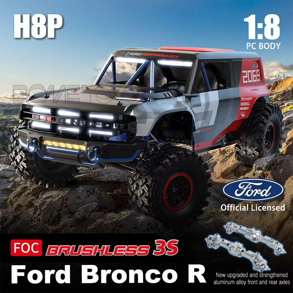 MJX Hyper Go H8P 1/8 RC Car Ford Bronco Baja 1000R Official Licensed RC Truck Model