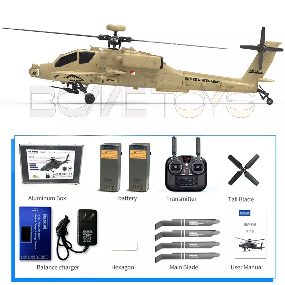 YUXIANG F11H Apache RC Helicopter GPS Altitude Hold Optical Flow Positioning Radar Brushless 3D Stunt Intelligent Helicopter