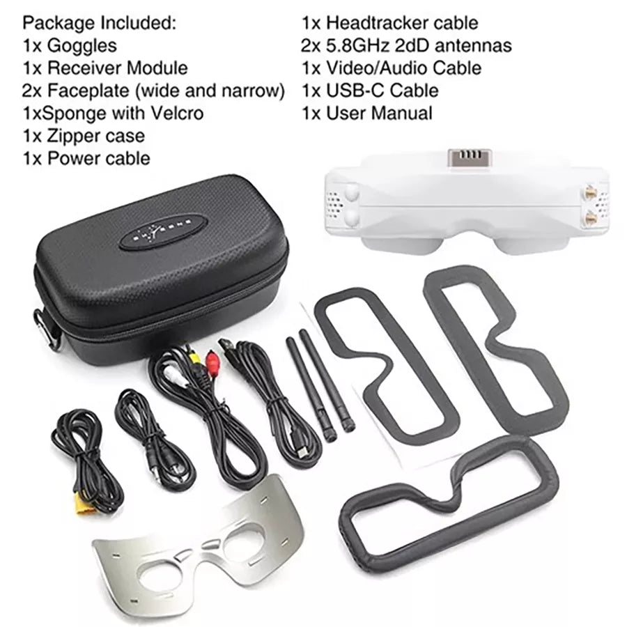 fpv goggle receiver SKYZONE SKY04X PRO OLED 48CH 5.8G Steadyview Receiver 1920X1080 DVR FP