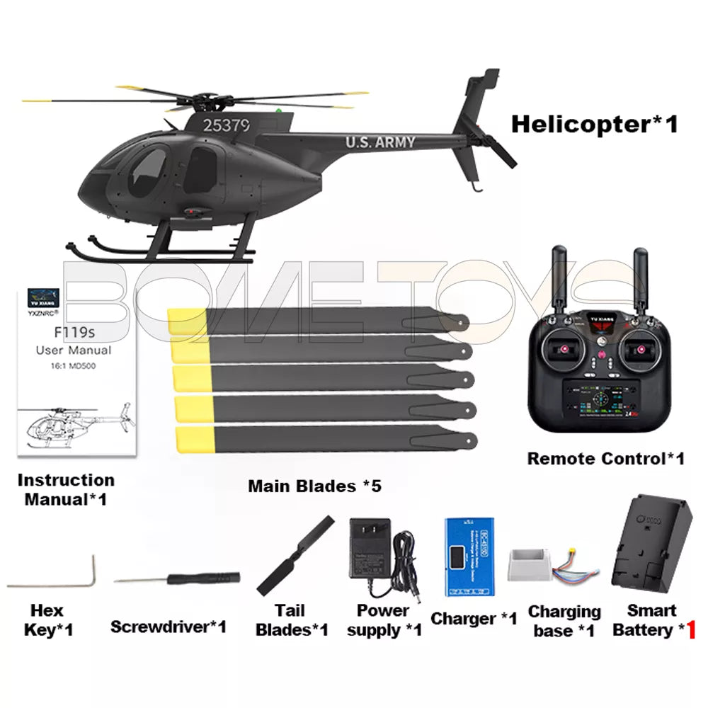 YUXIANG F119S MD-500 Bird RC Helicopter GPS Altitude Hold Optical Flow Positioning Radar Brushless 3D Stunt Helicopter