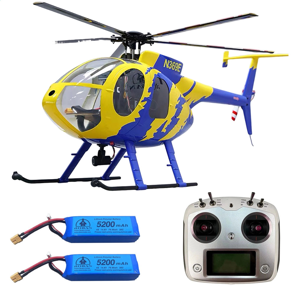 ROBAN 470 MD-500E Bird Helicopter GPS X2 Flight Control System LED Lighting System PNP/RTF Version RC Helicopter