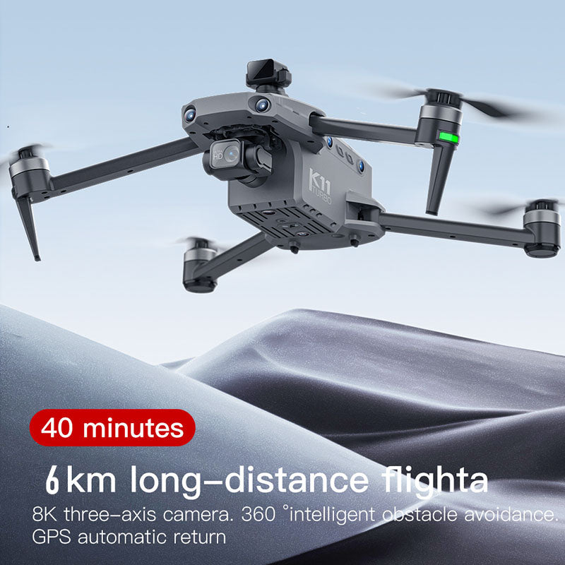 K11 Turbo 8K RC Drone 3-Axis Gimbal GPS 5G WiFi Brushless 6KM FPV RC Quadcopter Upgraded Remote Control with Touch Screen