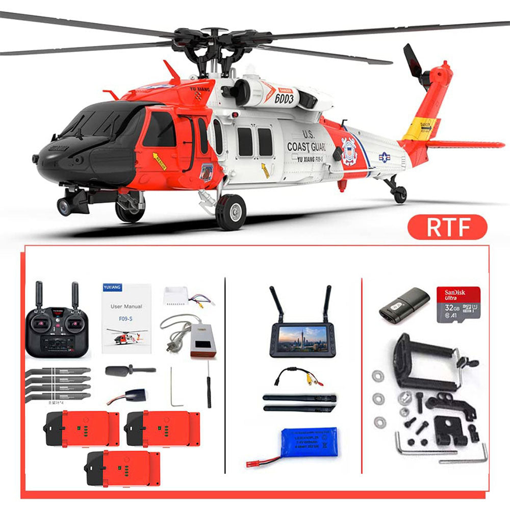 YXZNRC F09S 6CH 6-Axis Gyro FPV Camera RC Helicopter bometoys