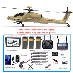 YUXIANG F11H Apache RC Helicopter GPS Altitude Hold Optical Flow Positioning Radar Brushless 3D Stunt Intelligent Helicopter