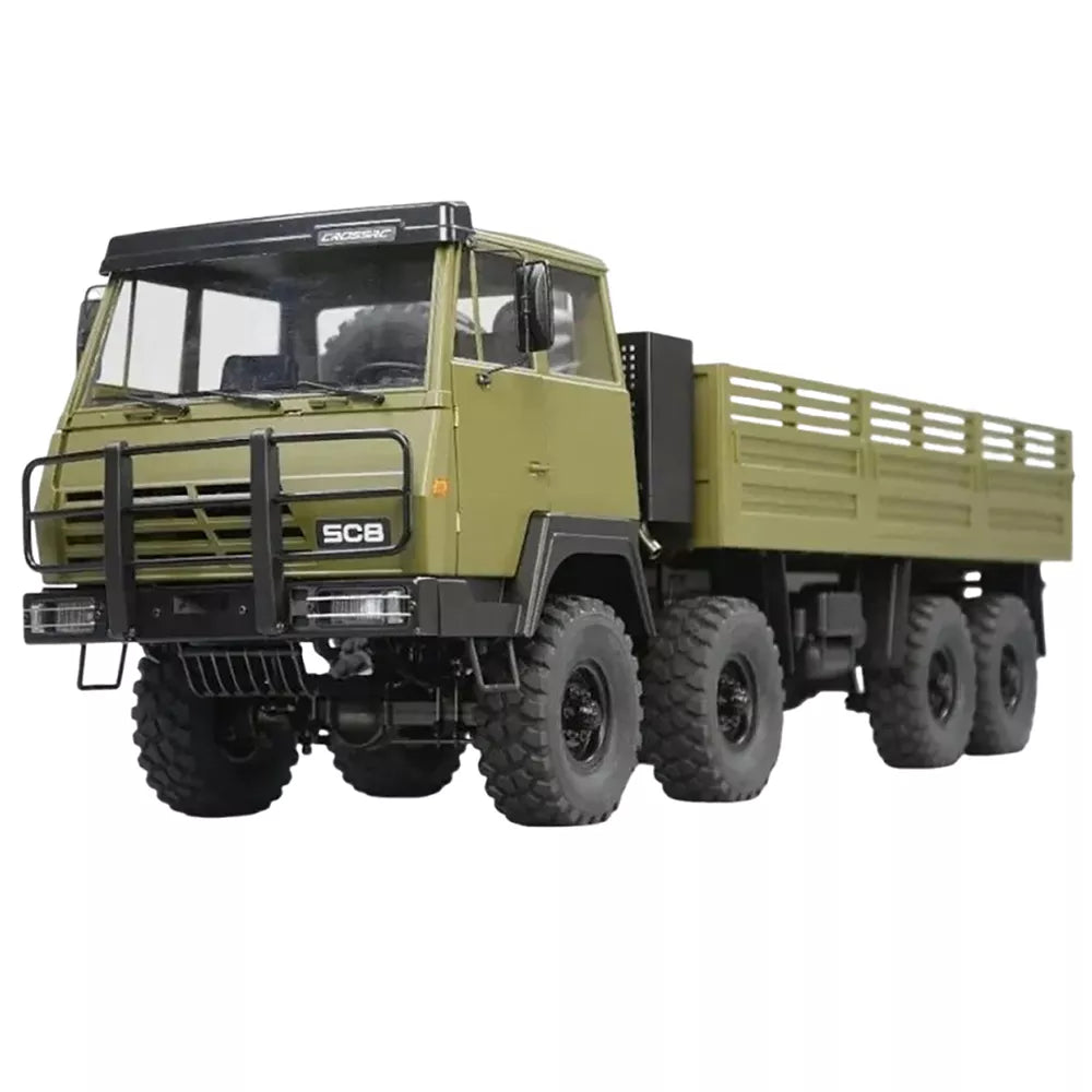 CROSSRC SC8 Metal Version 1/12 RC Military Truck 8X8 RC Car Dual Front Axle Steering Simulation Off-Road Vehicle KIT/RTR