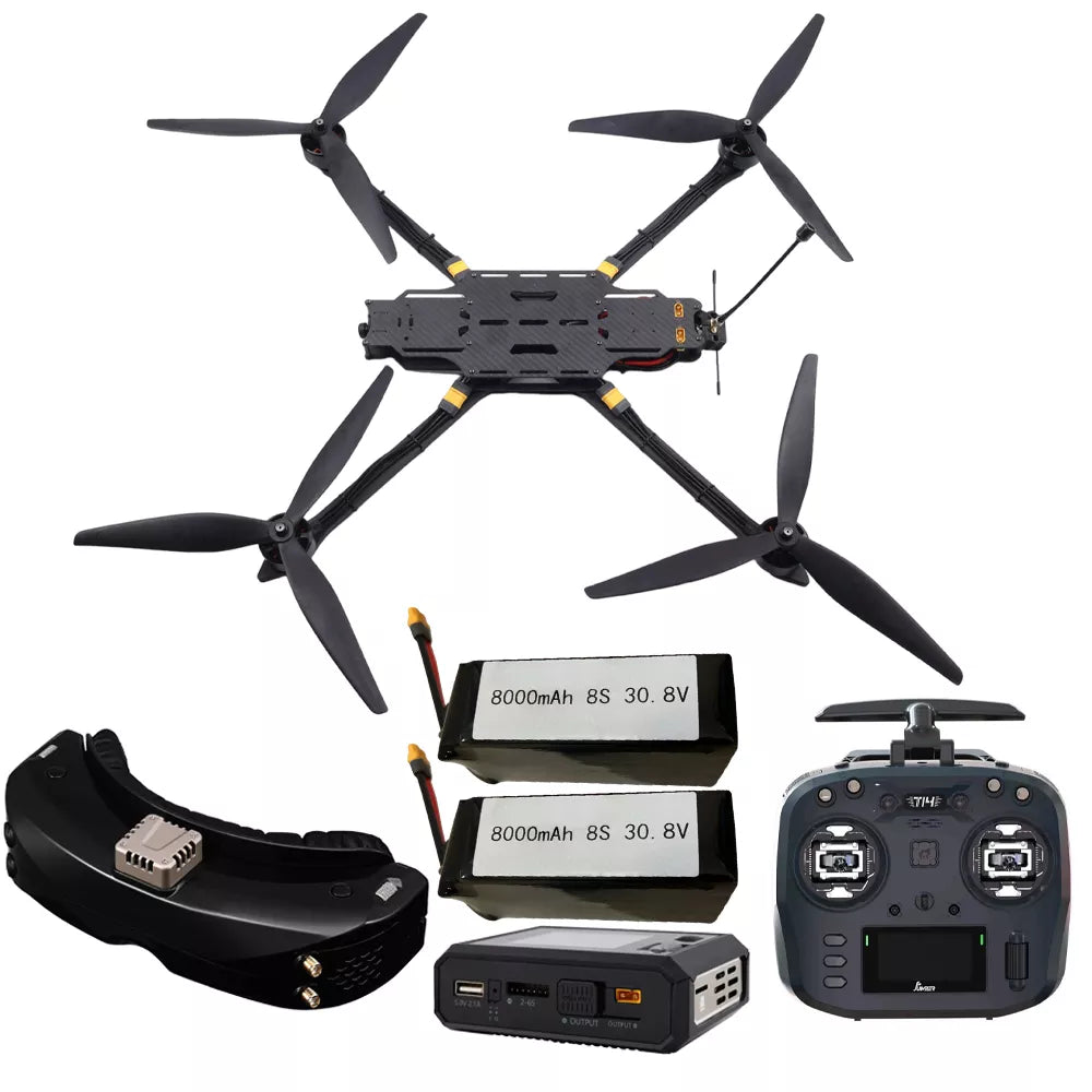 MANTA 15X Lite 15 inch FPV Drone 8KG Payload 20KM 5.8G 3W VTX ELRS RX Long Distance Drone Kit