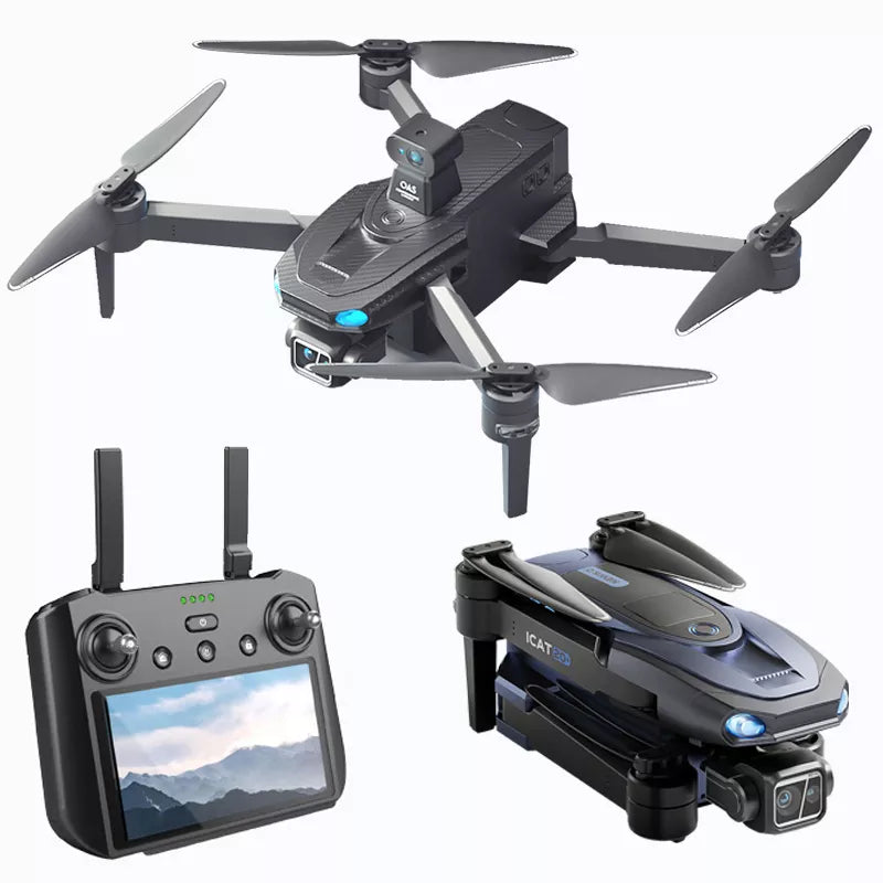 SMRC S840 PRO Carbon Fiber 8K Drone 3-Axis Gimbal EIS Camera Intelligent Obstacle Avoidance 5G GPS Quadcopter with Screen Remote Control
