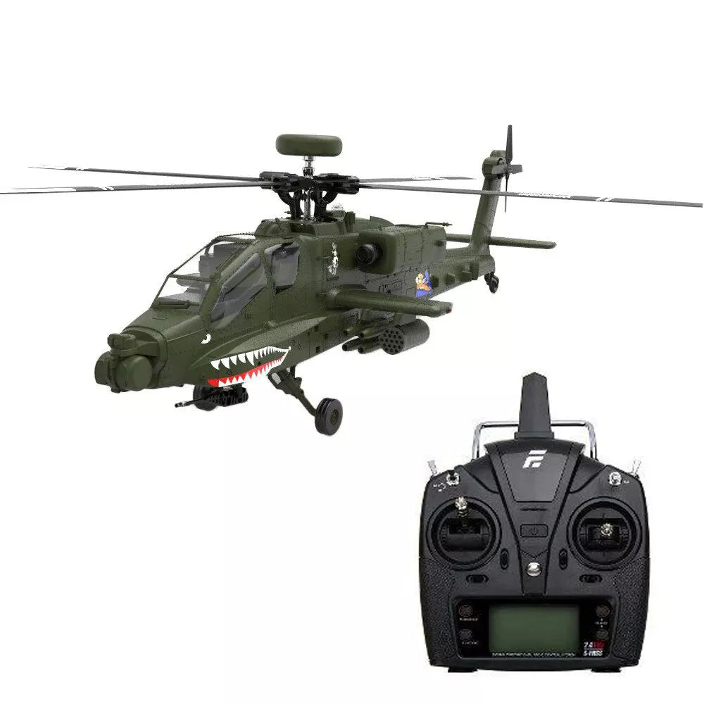 YUXIANG Apache Helicopter F11 AH 64D FUTABA S-FHSS Protocol 2.4G 6-Channel Brushless 3D Stunt 1:32 Scale Flybarless Simulation Helicopter