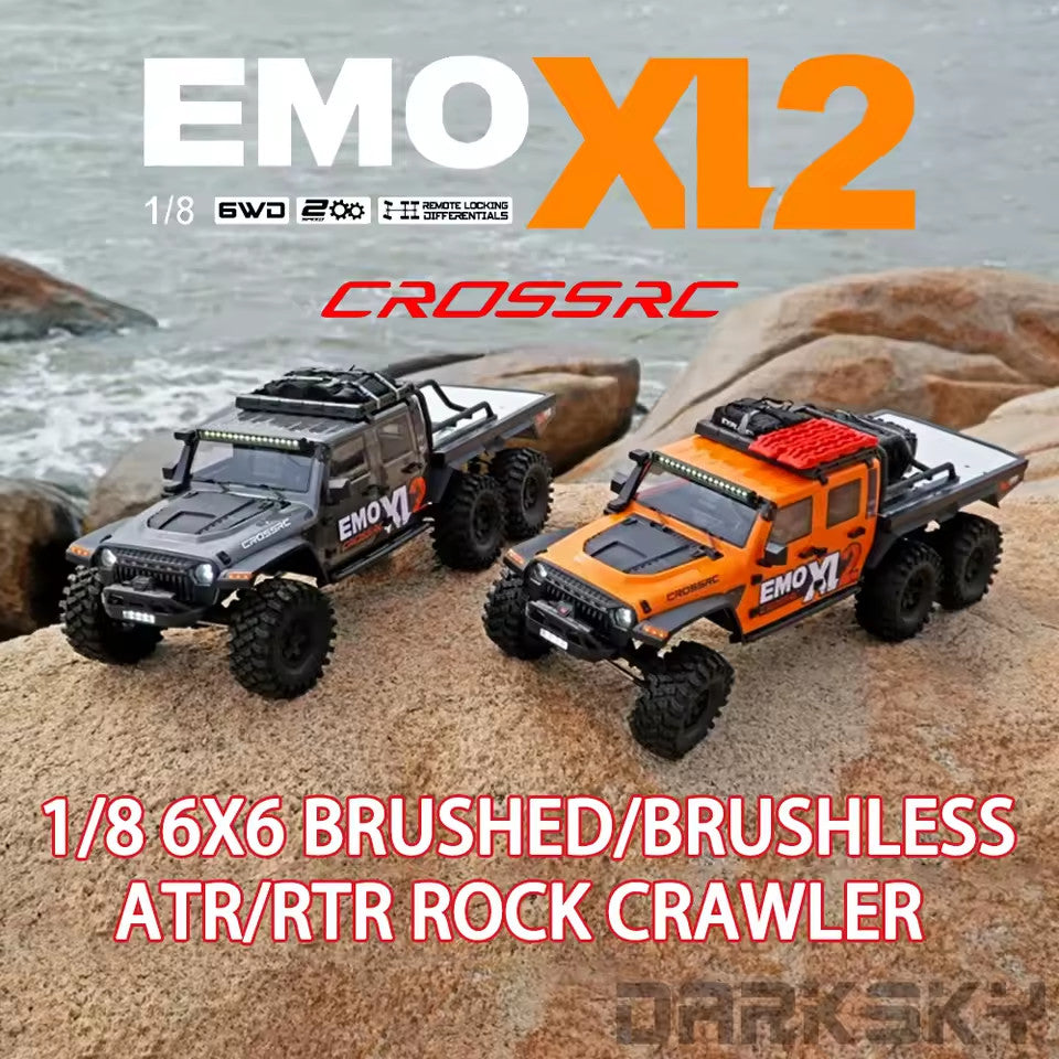 CROSSRC EMO XL2 Big Mustang 6x6 6WD RC Crawler Car 1/8 Differential Lock Off Road Climbing Vehicles