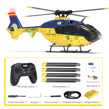 YXZNRC F06 EC135 2.4G 6CH RC Helicopter RTF Direct Drive Dual Brushless One Key 3D Roll Flybarless 1:36 Scale Helicopter toy