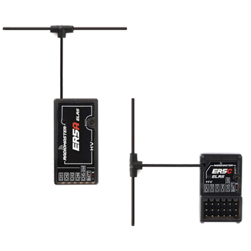 RadioMaster ER5A/ER5C 5CH ExpressLRS ELRS PWM RC Receiver w/ Spare Long T Antenna for RC Airplane FPV Racing Drone RC Car Boat