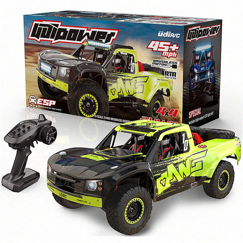 UDIRC 1002 1002SE RC Car 1/10 2.4G 4WD 60km/h Brushless Short Course Truck LED Light Gyro All Terrain Desert Off Road Truck
