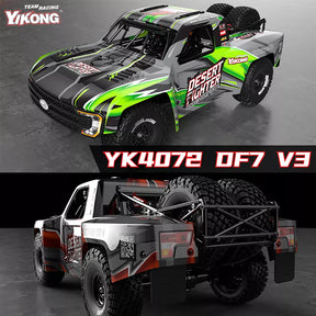 YIKONG YK4072 V3 DF7 1/7 6S Brushless 4WD RC Short Truck Rear Straight Bridge Desert RC Car High Quality Toy Car