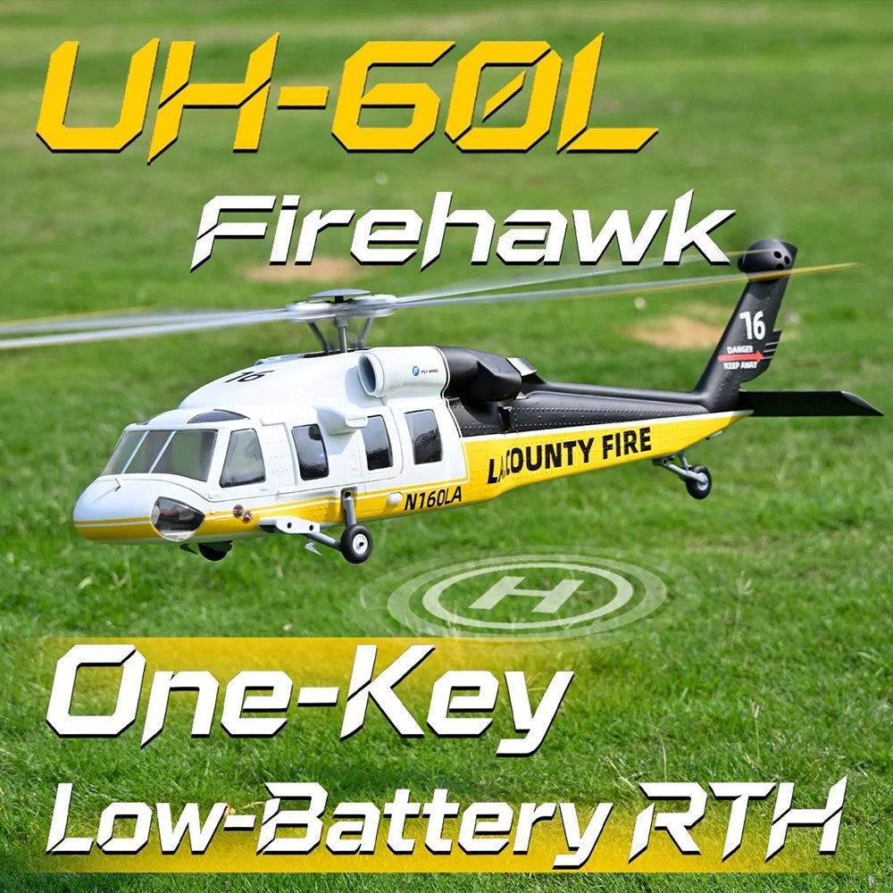 FLYWING UH-60L Firehawk 470L Scale Black Hawk 4-Blade ACE Flight Controller GPS RTF RC Helicopter