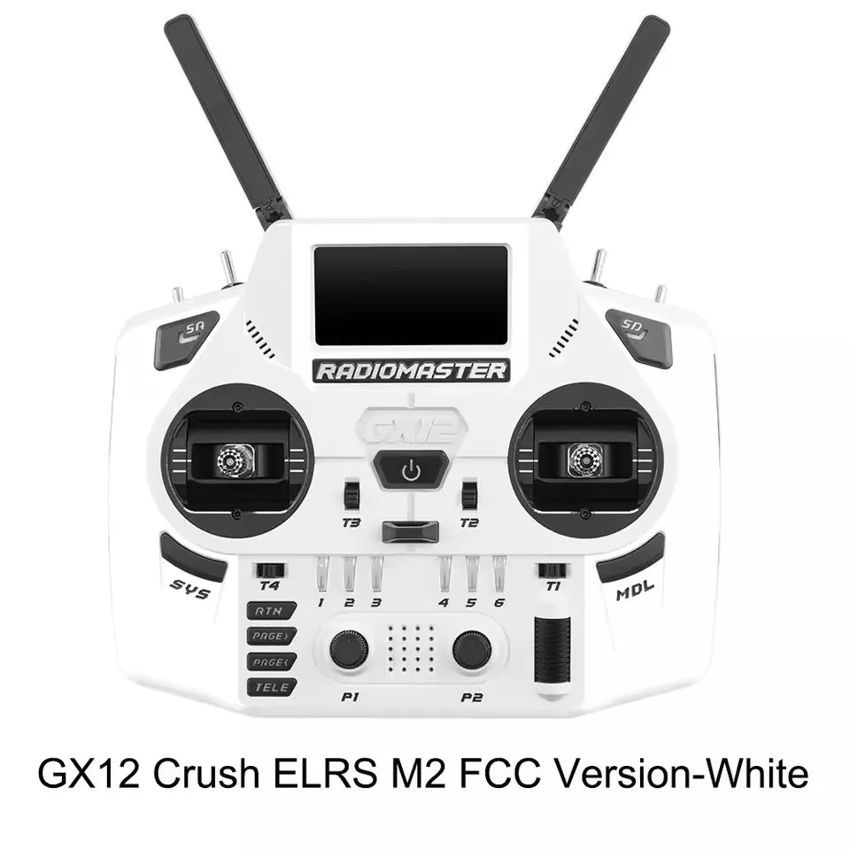 Radiomaster GX12 Crush 1000HZ 3D Digital CNC Hall Gimbal Dual Band Antenna Gemini XROSSBAND EXpressLRS Radio Controller