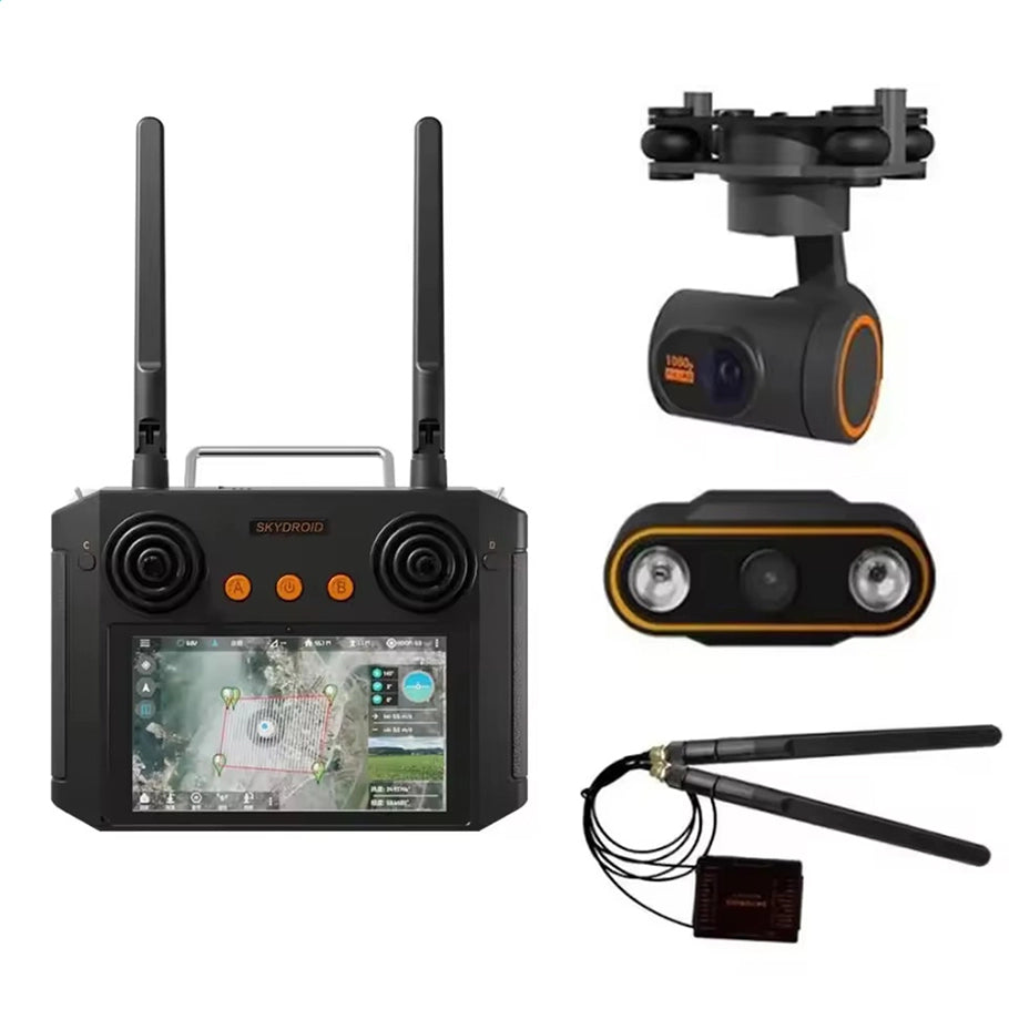 Skydroid H12 Pro Smart Drone Controller | 10KM HD Video Transmission, 3-Axis Camera & FPV UAV Control System