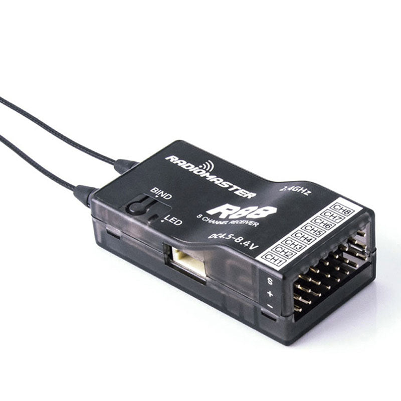 RadioMaster R88 2.4GHz 8CH Over 1KM PWM Nano Receiver Compatible FrSky D8 Support Return RSSI for RC Drone