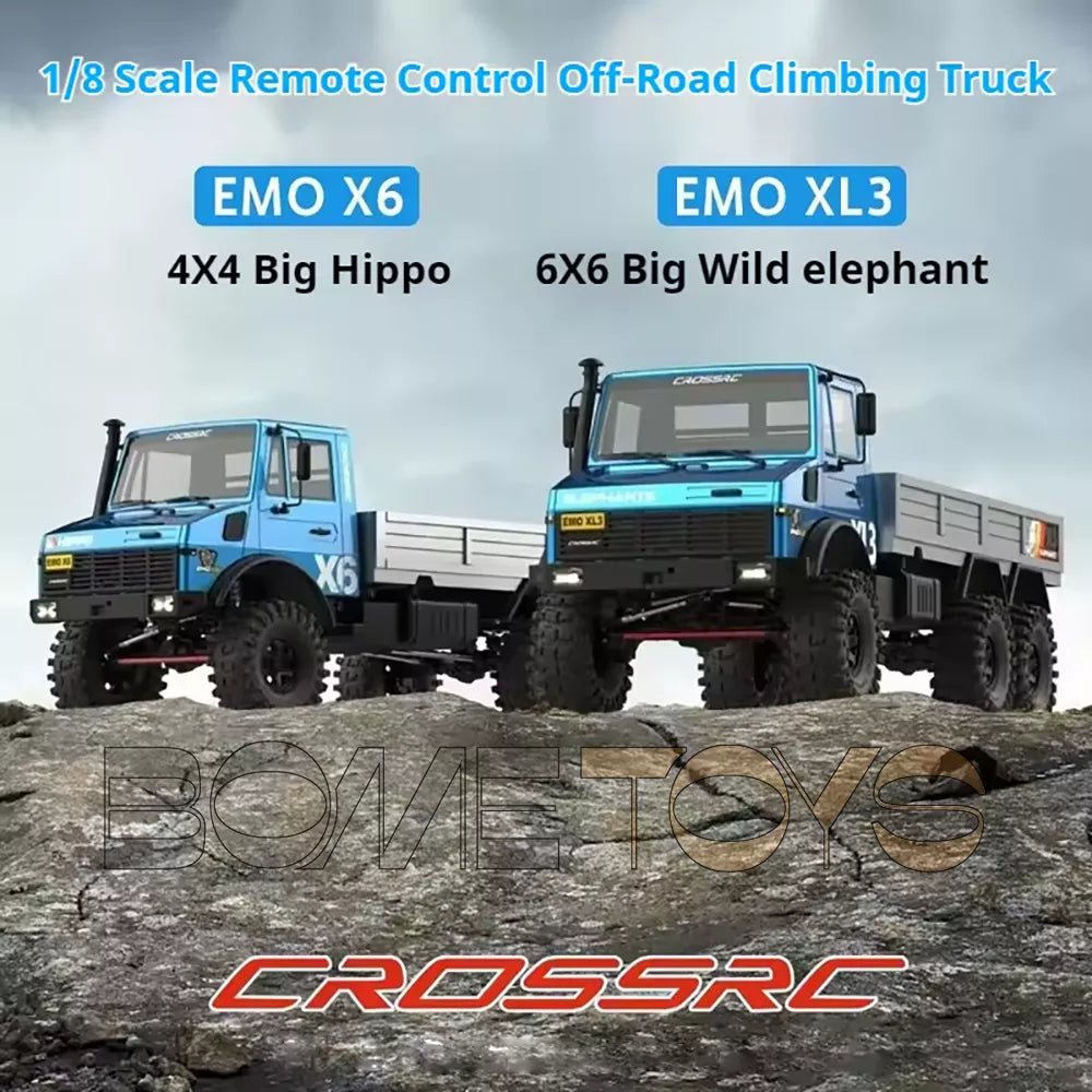 CROSSRC EMO X6 Big Hippo XL3 Big Wild Elephant 1/8 RC Car 4x4/6x6 Climbing Crawler Truck Off-Road Truck