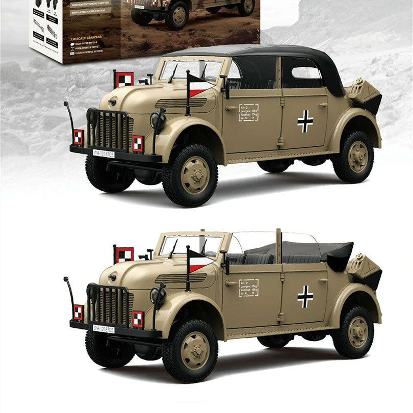 HG HG4-52 TRASPED STEYR COMMAND VEHICLE RC Car 1/18 4WD Off-Road Climbing Truck LED Light Simulated Sound Full Proportional RC Toys