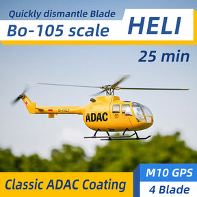 FLYWING BO-105 RC Helicopter 450L Class 6CH Brushless GPS Stabilized Altitude Hold RC Helicopter H1 Flight Controller