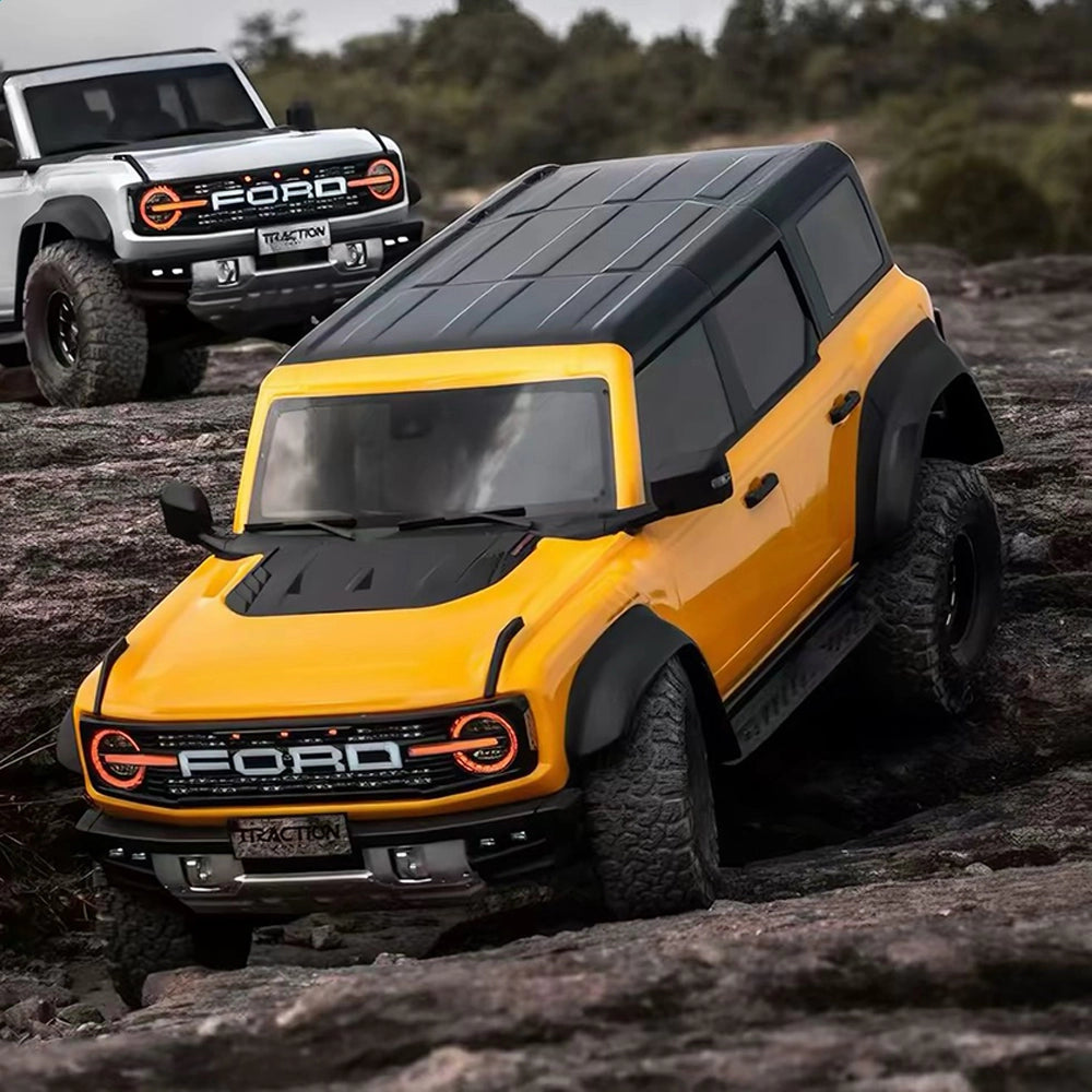 TRACTION HOBBY KM Ford Bronco Raptor 1/8 Brushless RC Crawler RTR with 4WD and Remote Locking Diffs