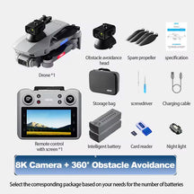 4DRC F8 MAX HD Camera GPS 5G WiFi Brushless Obstacle Avoidance Quadcopter with Screen Remote Control