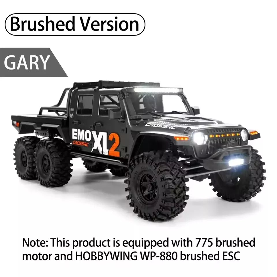 CROSSRC EMO XL2 Big Mustang 6x6 6WD RC Crawler Car 1/8 Differential Lock Off Road Climbing Vehicles