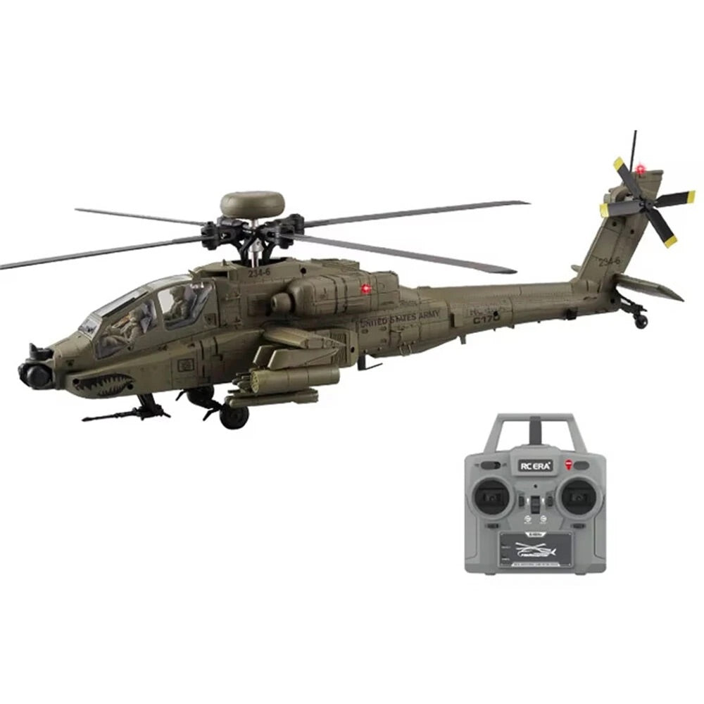 RC ERA C170 Apache AH-64D RC Helicopter 6CH 6G 1:48 Scale Altitude Hold Optical Flow Positioning Flybarless Helicopter