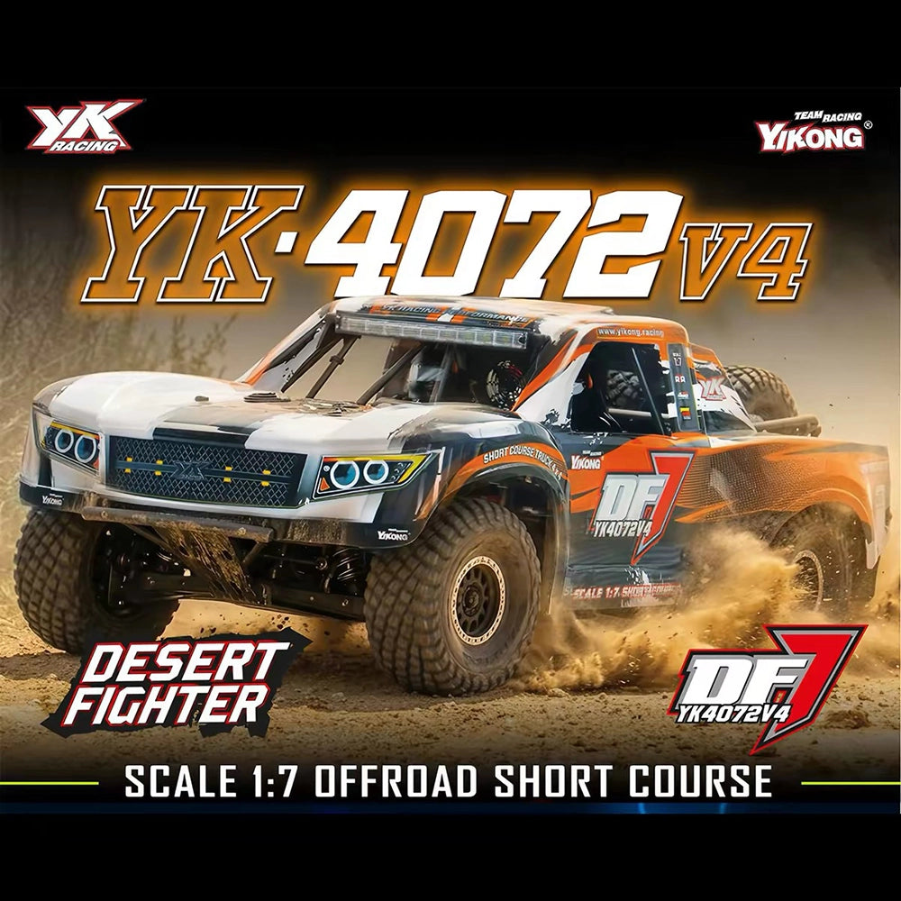 YIKONG YK4072 DF7 V4 1/7 Desert Rear Straight Axle Short Course Truck 4WD Brushless RTR