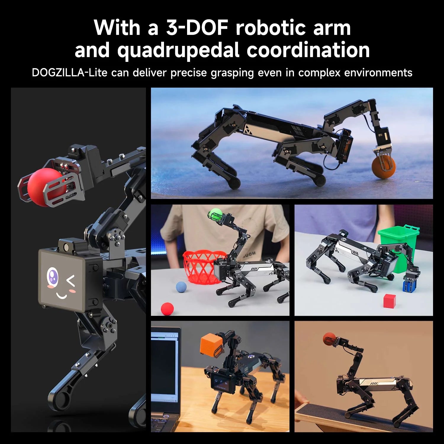 Yahboom DOGZILLA-Lite 15DOF AI Large Model Bionic Robot Dog STEM Education Python Programming Robot