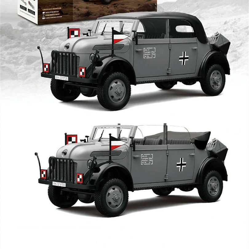 HG HG4-52 TRASPED STEYR COMMAND VEHICLE RC Car 1/18 4WD Off-Road Climbing Truck LED Light Simulated Sound Full Proportional RC Toys