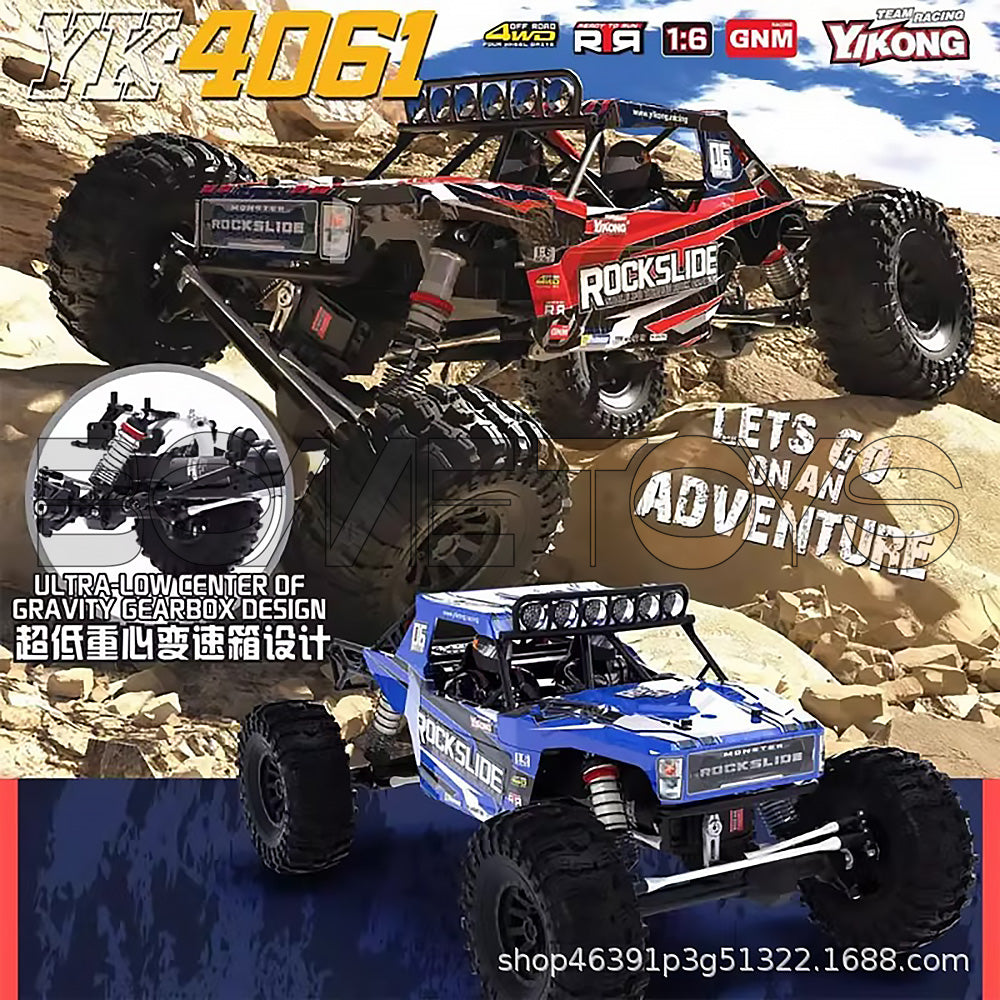 YIKONG YK4061 Rock Slide 1/6 4WD RC Car Low Center Of Gravity Rock Crawler Off-Road Climbing Truck
