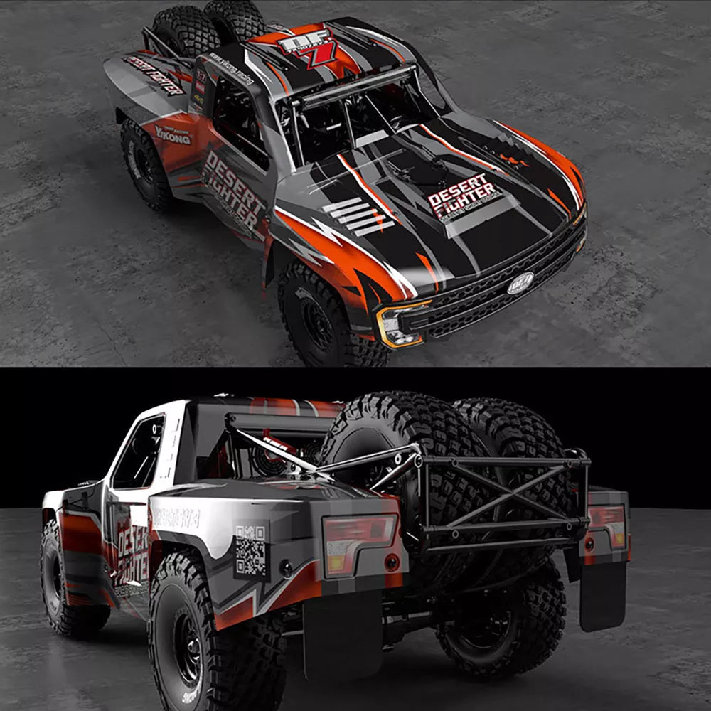 YIKONG YK4072 V3 DF7 1/7 6S Brushless 4WD RC Short Truck Rear Straight Bridge Desert RC Car High Quality Toy Car