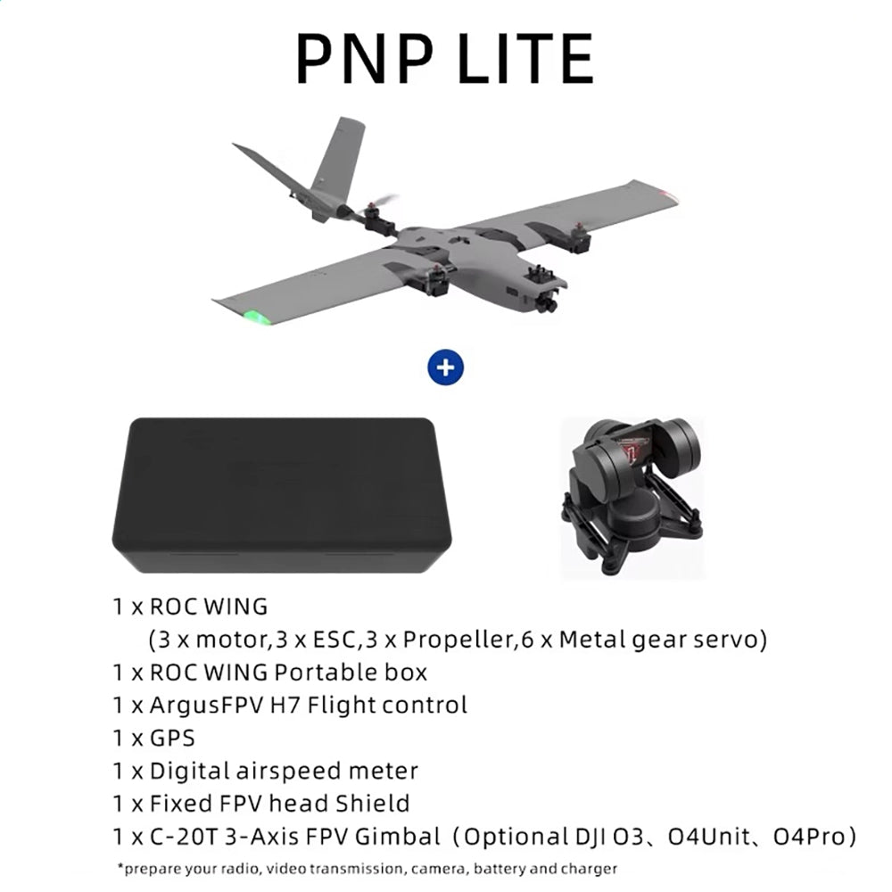 AFModel ROCWING VTOL Drone 3-axis FPV Fixed-wing Airplane UAV Model Airplane Reconnaissance Airplane