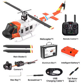 YUXIANG F07S RC Helicopter Huey UH-1D Coast Guard Scale GPS Intelligent Control System