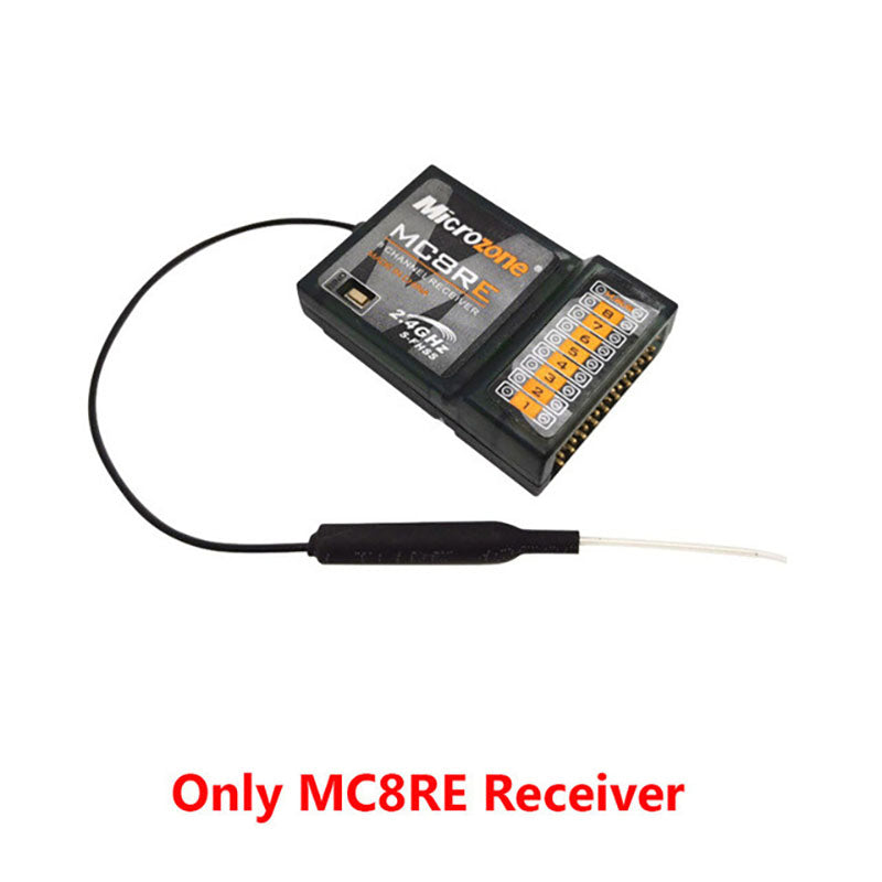 Microzone MC8B 2.4G 8CH Remote Control Transmitter & MC9002 CH Receiver Radio System for RC Aircraft Fixed-wing Helicopter Drone