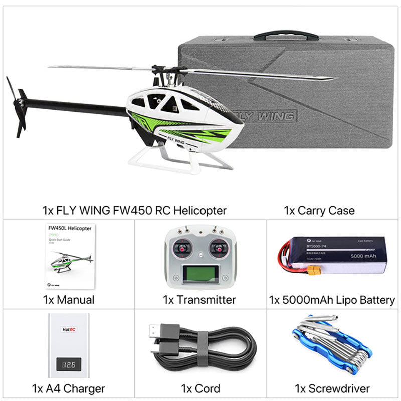 FLY WING FW450LV3ラジコンヘリコプター　動作確認済みです。 FLY WING FW450L V3 6CH 3D Acrobatics GPS Altitude Hold RC