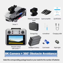 4DRC F8 MAX HD Camera GPS 5G WiFi Brushless Obstacle Avoidance Quadcopter with Screen Remote Control