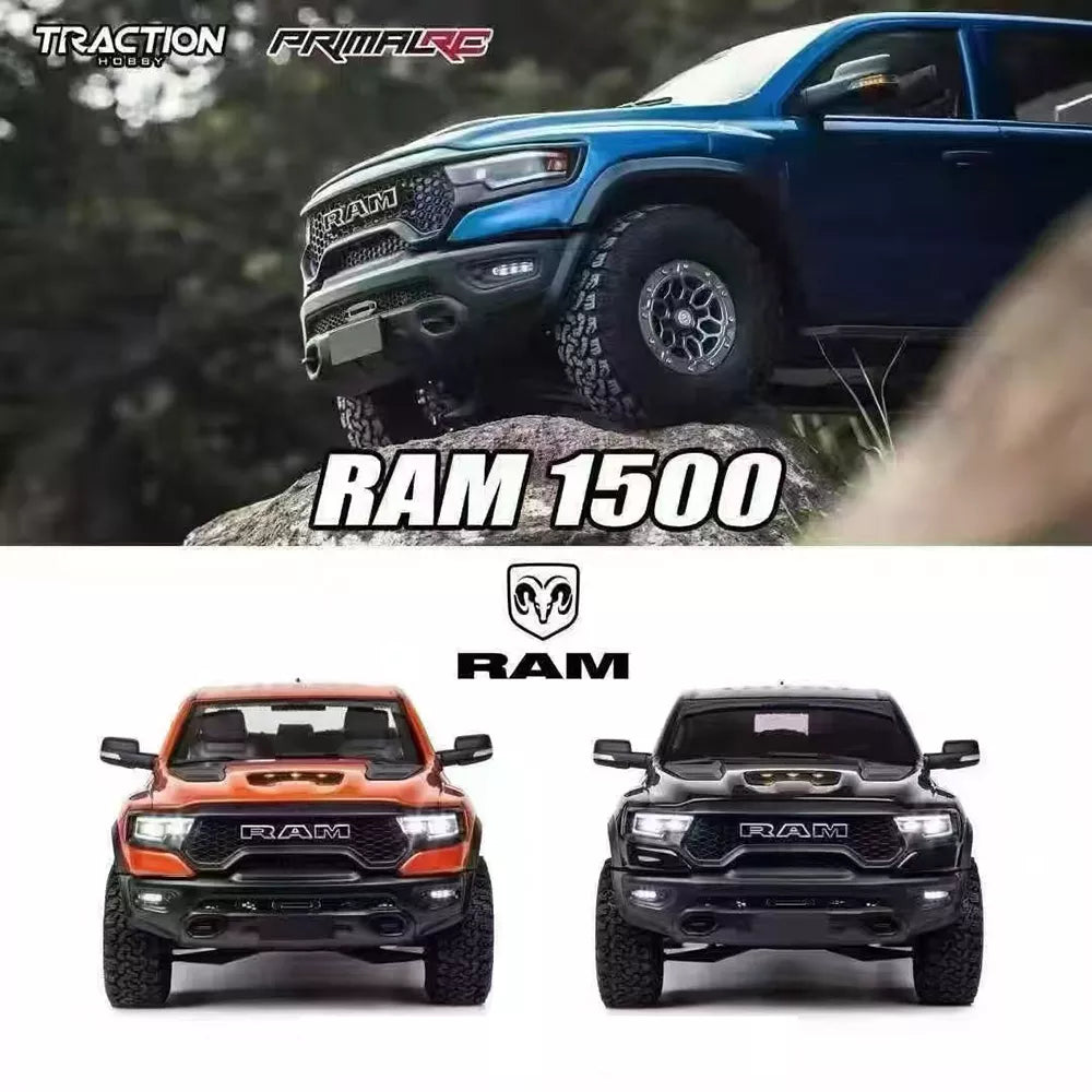 TRACTION HOBBY KM Dodge RAM 1500 RC Car 1/8 RTR 2.4GHZ Simulation Off-Road Climbing Crawler Licensed RC Truck Toy